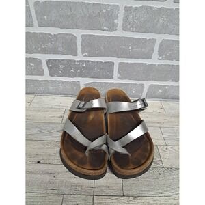 Betula by Birkenstock Mayari Mia Silver Birko-Flor Sandal EU 40 Womens Size‎ 9